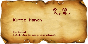 Kurtz Manon névjegykártya